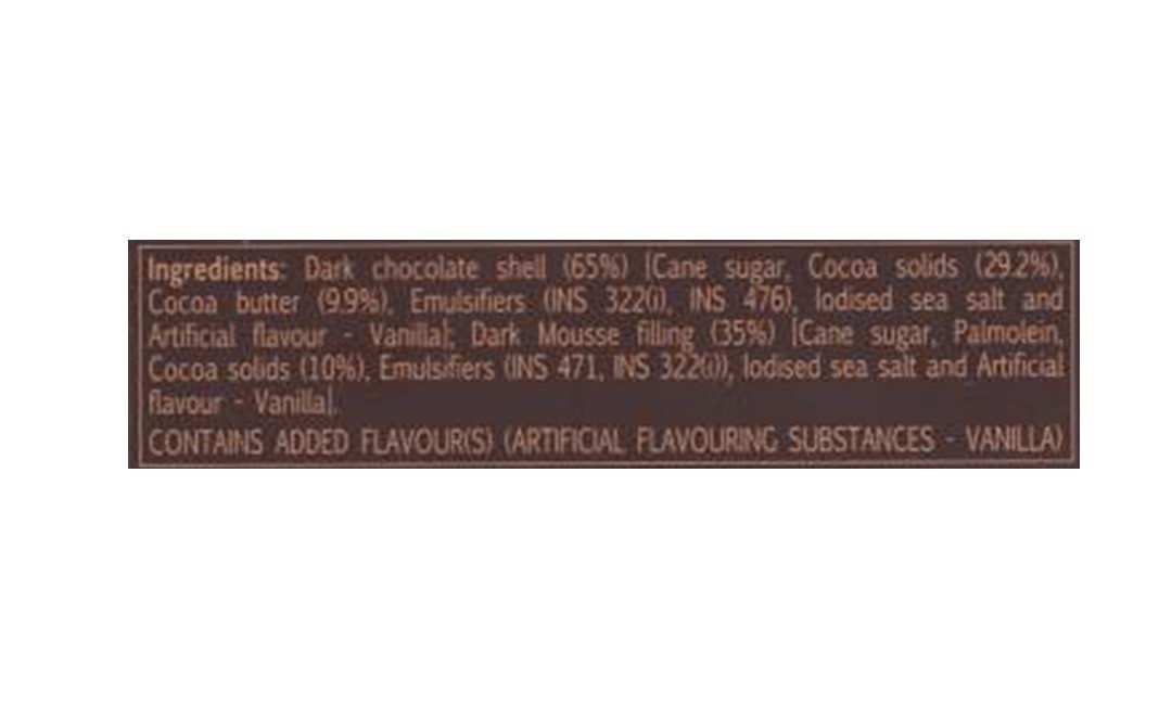 Fabelle Dark Choco Mousse, Centre Filled Bar   Pack  135 grams